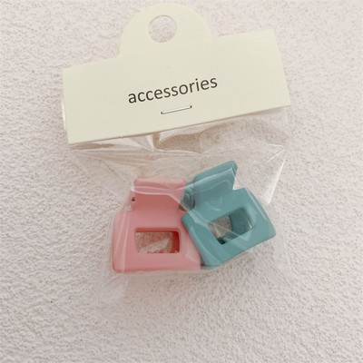 2 buc/pungă Gheare de păr mici din rășină mată Fată dulce Mini clemă de păr Agrafe înalte pentru coadă de cal Agrafe de păr la modă coreeană pentru femei