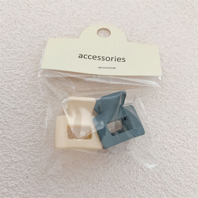 2 buc/pungă Gheare de păr mici din rășină mată Fată dulce Mini clemă de păr Agrafe înalte pentru coadă de cal Agrafe de păr la modă coreeană pentru femei