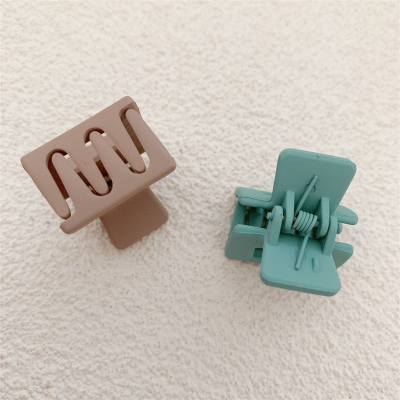 2 buc/pungă Gheare de păr mici din rășină mată Fată dulce Mini clemă de păr Agrafe înalte pentru coadă de cal Agrafe de păr la modă coreeană pentru femei