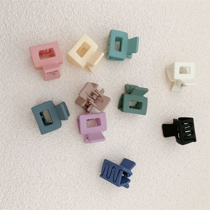 2 buc/pungă Gheare de păr mici din rășină mată Fată dulce Mini clemă de păr Agrafe înalte pentru coadă de cal Agrafe de păr la modă coreeană pentru femei