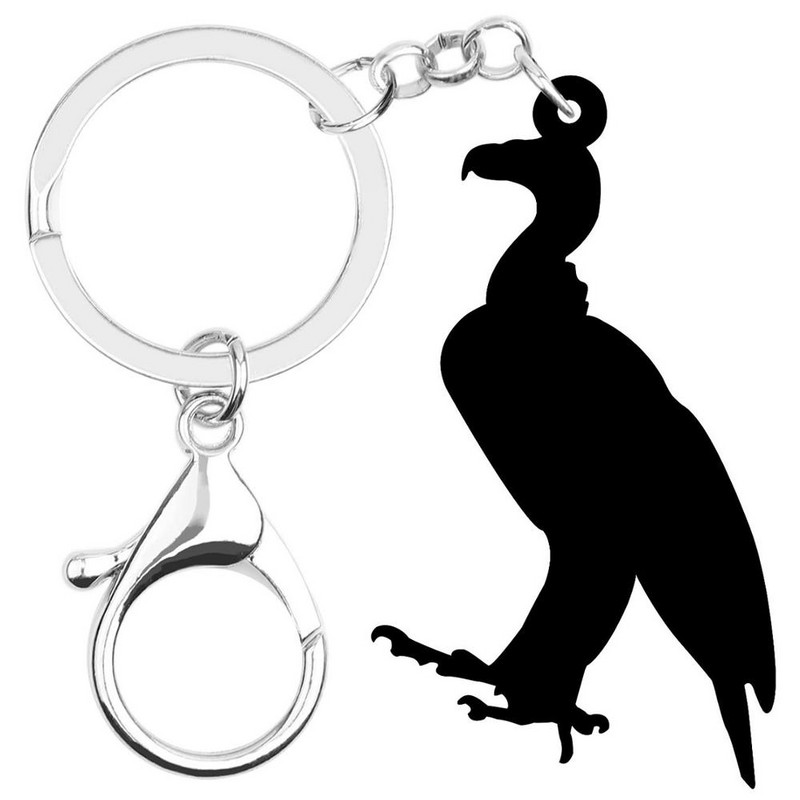 Bonsny acrilic craniu de Halloween schelet pasăre brelocuri breloc bijuterii animale cadou pentru femei fete copii geanta de mână accesoriu poșeta