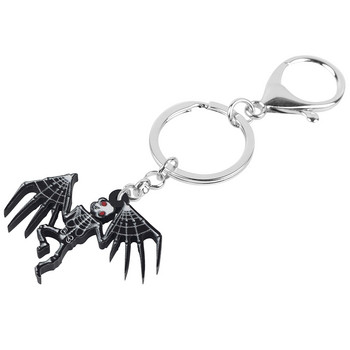 BONSNY Halloween ακρυλικό μαύρο σκελετός κρανίο δαίμονα σκουλαρίκια νυχτερίδα μόδας Drop Dangle μαγικά δώρα Κοσμήματα για γυναίκες κορίτσια Έφηβοι
