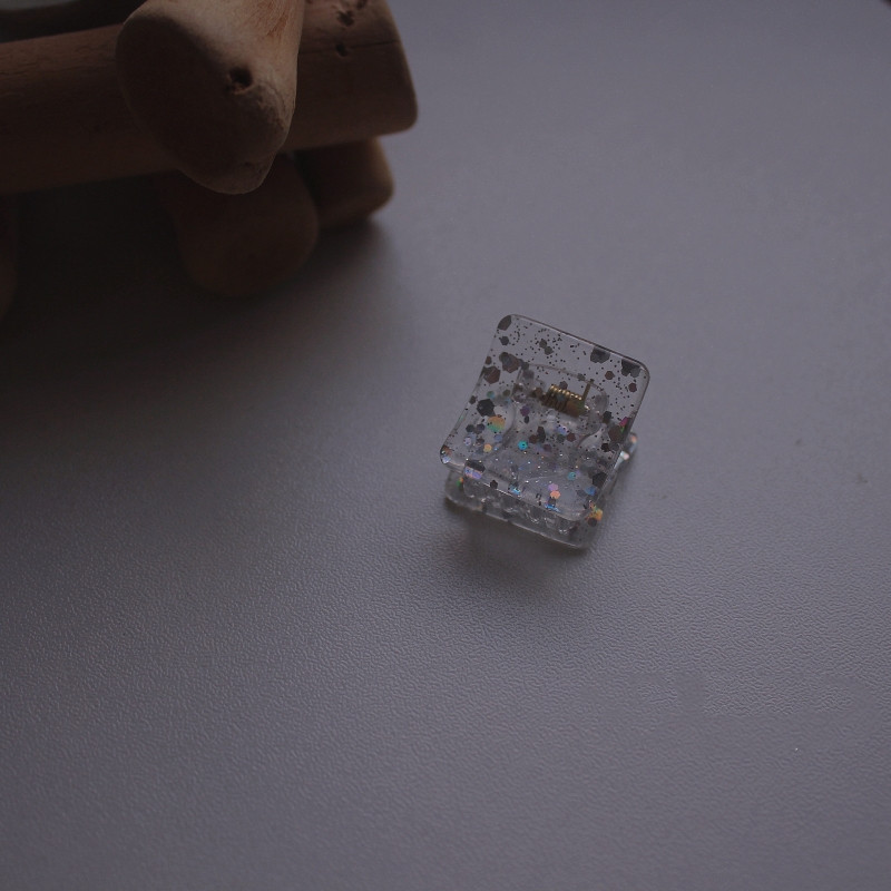 2 buc/lot paiete cu sclipici agrafă de păr din rășină transparentă agrafe breton pentru fete mini agrafe gheare de păr accesorii de păr simple pentru femei