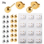 12 perechi, 20 g, din oțel inoxidabil, culoare aurie și culoare argintie, piercing cu lună plină, piercing pentru ureche, cartilajul tragus, bijuterii pentru cercei