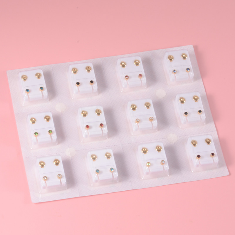 12 perechi, 20 g, din oțel inoxidabil, culoare aurie și culoare argintie, piercing cu lună plină, piercing pentru ureche, cartilajul tragus, bijuterii pentru cercei