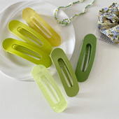 Agrafe de păr mate mari pentru femei Agrafă verde Duckbill Accesorii de păr pentru fete Agrafe de păr la modă coreeană