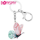Breloc fluture acrilic Bonsny Breloc drăguț insectă animal bijuterii cadou pentru femei copii fete cadou de modă portofel Accesorii