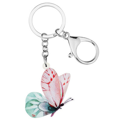 Breloc fluture acrilic Bonsny Breloc drăguț insectă animal bijuterii cadou pentru femei copii fete cadou de modă portofel Accesorii