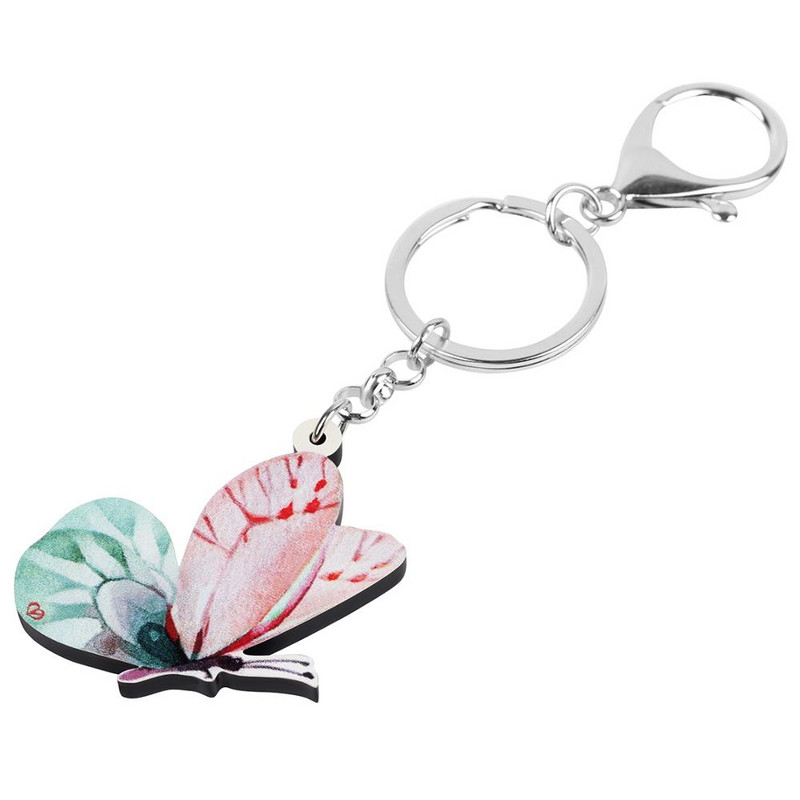 Breloc fluture acrilic Bonsny Breloc drăguț insectă animal bijuterii cadou pentru femei copii fete cadou de modă portofel Accesorii