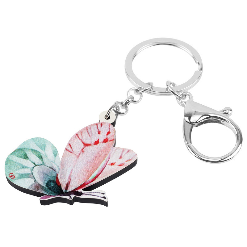 Breloc fluture acrilic Bonsny Breloc drăguț insectă animal bijuterii cadou pentru femei copii fete cadou de modă portofel Accesorii