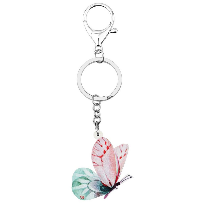 Breloc fluture acrilic Bonsny Breloc drăguț insectă animal bijuterii cadou pentru femei copii fete cadou de modă portofel Accesorii