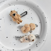 Drăguț de pluș în formă de urs agrafă de păr personalitate agrafă de desene animate cu cioc de rață agrafă drăguț pentru breton neobișnuit pentru femei Accesorii de păr