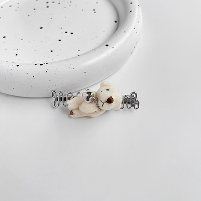 Drăguț de pluș în formă de urs agrafă de păr personalitate agrafă de desene animate cu cioc de rață agrafă drăguț pentru breton neobișnuit pentru femei Accesorii de păr