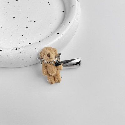 Drăguț de pluș în formă de urs agrafă de păr personalitate agrafă de desene animate cu cioc de rață agrafă drăguț pentru breton neobișnuit pentru femei Accesorii de păr