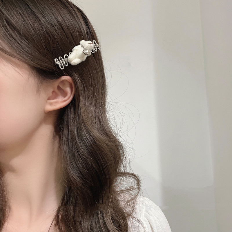 Drăguț de pluș în formă de urs agrafă de păr personalitate agrafă de desene animate cu cioc de rață agrafă drăguț pentru breton neobișnuit pentru femei Accesorii de păr