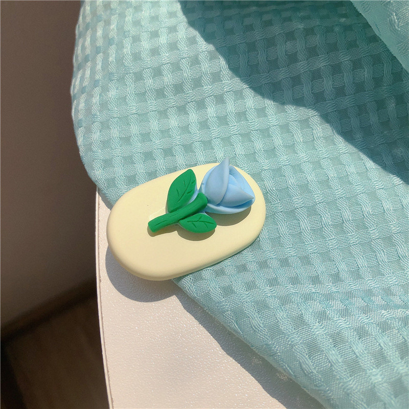 Agrafă colorată pentru lalele, clemă de rață, dulce și drăguță, agrafă de păr pentru breton, clemă laterală, 2022, accesorii de păr cu flori de vară pentru femei