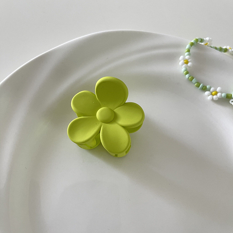 Korejska modna zelena serija, akrilna cvjetna kandža za kosu, prozirna rakova kopča za kosu, ljetni ženski dodaci za kosu 2022.