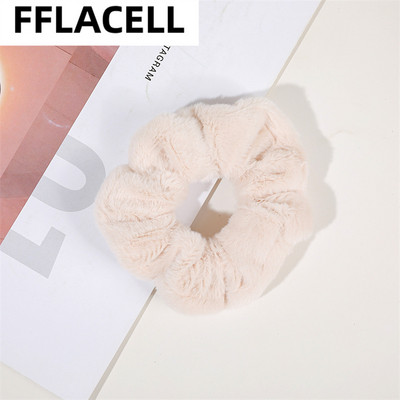 2022 frânghii de păr din blană de iepure artificială, iarnă, caldă, moale, inel de păr de pluș pentru fete, scronchies colorate, accesorii de păr pentru femei, accesorii pentru cap