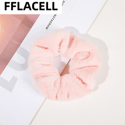 2022 frânghii de păr din blană de iepure artificială, iarnă, caldă, moale, inel de păr de pluș pentru fete, scronchies colorate, accesorii de păr pentru femei, accesorii pentru cap