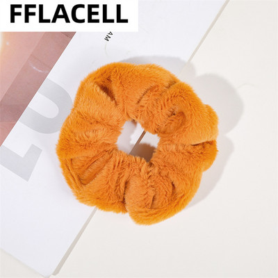 2022 frânghii de păr din blană de iepure artificială, iarnă, caldă, moale, inel de păr de pluș pentru fete, scronchies colorate, accesorii de păr pentru femei, accesorii pentru cap