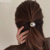 FFLACEL Trendy Metal Geometric Square Ball Rotund Cerc de păr Funie elastică Coadă de cal Accesorii de păr pentru femei fete