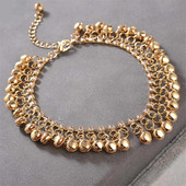 Osobnost Zlatna srebrna boja Etničke narukvice zvona s resicama za žene Djevojka Narukvica za stopala na plaži Narukvica na gležnju Indija Dodaci za nakit