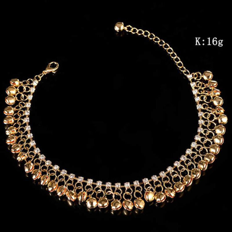 Osobnost Zlatna srebrna boja Etničke narukvice zvona s resicama za žene Djevojka Narukvica za stopala na plaži Narukvica na gležnju Indija Dodaci za nakit