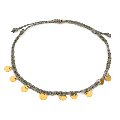 2022. modni novi okrugli privjesak gležnjača za žene Jednostavna podesiva ručno izrađena gležnjača od užeta za žene Nakit Poklon