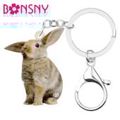 Bonsny Acrilic Maro Iepure de Paște Iepure Iepuraș Breloc Breloc Animal Breloc Bijuterii Pentru Femei Fete Geantă Accesorii Auto