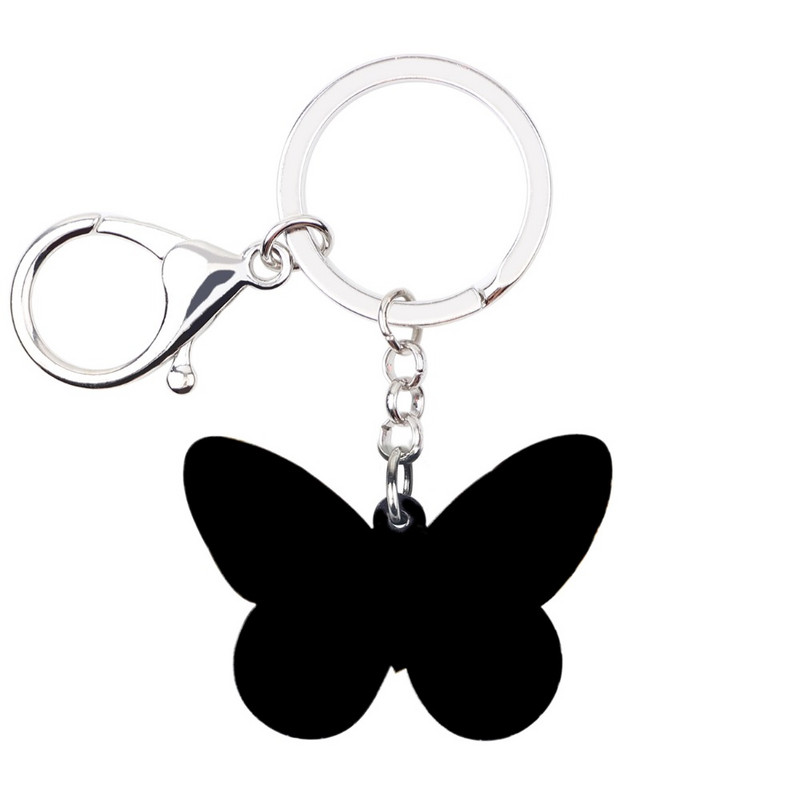 Bonsny Statement Acrilic Floral Fluture Insecte Breloc Breloc Inel Bijuterii de modă Pentru Femei Fete Poșetă Breloc mașină Vrac