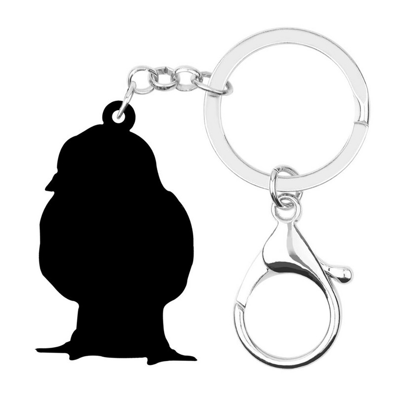 Breloc acrilic Bonsny cu pui de pui drăguț, imprimeu, breloc cu animale de fermă, bijuterii pentru femei, copii, fete, cadou amuzant, accesorii pentru pungi