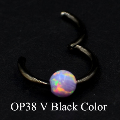 Dreamlee 1Piece G23 18g&16gTitan Opal Segment Inel cu balamale Septum Nas Clicker Piercing Nas Buza Cercei Helix Piercing Nas