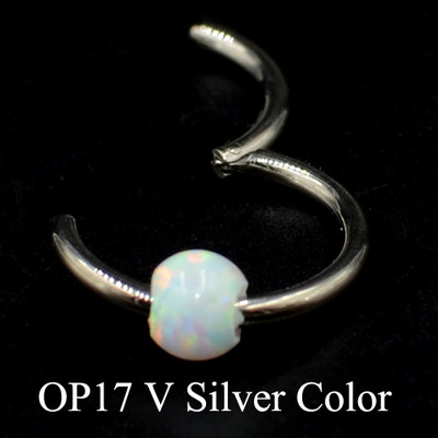 Dreamlee 1Piece G23 18g&16gTitan Opal Segment Inel cu balamale Septum Nas Clicker Piercing Nas Buza Cercei Helix Piercing Nas