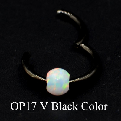 Dreamlee 1Piece G23 18g&16gTitan Opal Segment Inel cu balamale Septum Nas Clicker Piercing Nas Buza Cercei Helix Piercing Nas