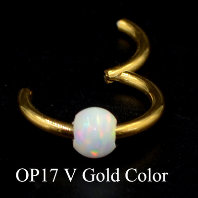 Dreamlee 1Piece G23 18g&16gTitan Opal Segment Inel cu balamale Septum Nas Clicker Piercing Nas Buza Cercei Helix Piercing Nas