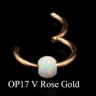 Dreamlee 1Piece G23 18g&16gTitan Opal Segment Inel cu balamale Septum Nas Clicker Piercing Nas Buza Cercei Helix Piercing Nas