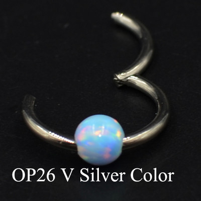 Dreamlee 1Piece G23 18g&16gTitan Opal Segment Inel cu balamale Septum Nas Clicker Piercing Nas Buza Cercei Helix Piercing Nas