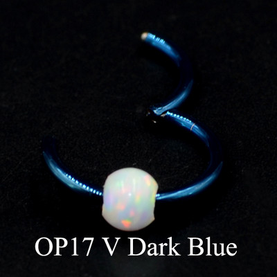 Dreamlee 1Piece G23 18g&16gTitan Opal Segment Inel cu balamale Septum Nas Clicker Piercing Nas Buza Cercei Helix Piercing Nas