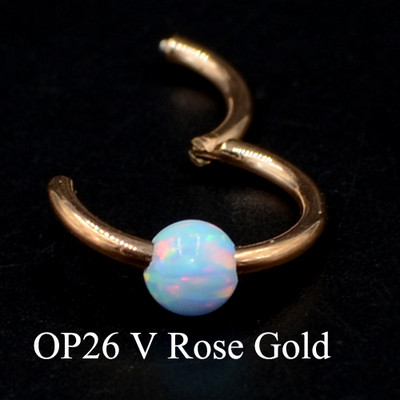 Dreamlee 1Piece G23 18g&16gTitan Opal Segment Inel cu balamale Septum Nas Clicker Piercing Nas Buza Cercei Helix Piercing Nas