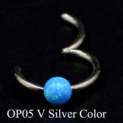 Dreamlee 1Piece G23 18g&16gTitan Opal Segment Inel cu balamale Septum Nas Clicker Piercing Nas Buza Cercei Helix Piercing Nas