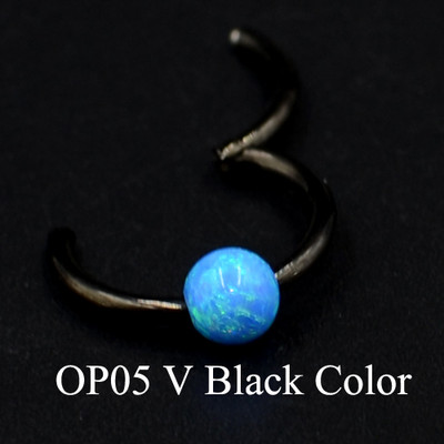 Dreamlee 1Piece G23 18g&16gTitan Opal Segment Inel cu balamale Septum Nas Clicker Piercing Nas Buza Cercei Helix Piercing Nas