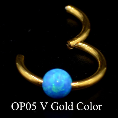 Dreamlee 1Piece G23 18g&16gTitan Opal Segment Inel cu balamale Septum Nas Clicker Piercing Nas Buza Cercei Helix Piercing Nas