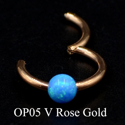 Dreamlee 1Piece G23 18g&16gTitan Opal Segment Inel cu balamale Septum Nas Clicker Piercing Nas Buza Cercei Helix Piercing Nas