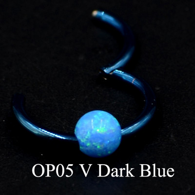 Dreamlee 1Piece G23 18g&16gTitan Opal Segment Inel cu balamale Septum Nas Clicker Piercing Nas Buza Cercei Helix Piercing Nas