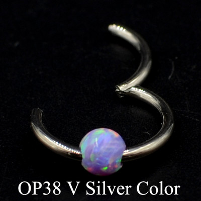 Dreamlee 1Piece G23 18g&16gTitan Opal Segment Inel cu balamale Septum Nas Clicker Piercing Nas Buza Cercei Helix Piercing Nas