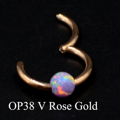 Dreamlee 1Piece G23 18g&16gTitan Opal Segment Inel cu balamale Septum Nas Clicker Piercing Nas Buza Cercei Helix Piercing Nas