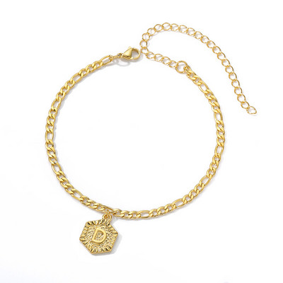 Literă AZ inițială Brățări de gleznă Boho Summer Beach Desculț Picior din oțel inoxidabil Lanț pentru picioare Bijuterii farmec Cadouri de prietenie