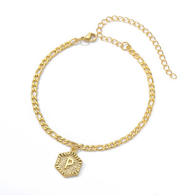 Literă AZ inițială Brățări de gleznă Boho Summer Beach Desculț Picior din oțel inoxidabil Lanț pentru picioare Bijuterii farmec Cadouri de prietenie