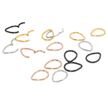 16g 1Piece Tear Drop Segment Rings Septum Nose Clicker Piercing Lip Lip Earrings Helix Nose Piercing Body Jewelry