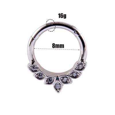 16g 1 bucată inele cu balamale cu segment de picătură de lacrimă pentru septum nas Clicker Piercing nas buză cercei Helix piercing nas bijuterii pentru corp
